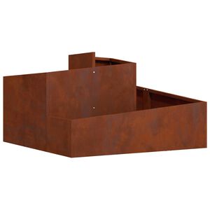 vidaXL Doniczka ogrodowa Rdzawy 80 x 80 x 50 cm Stal kortenowska
