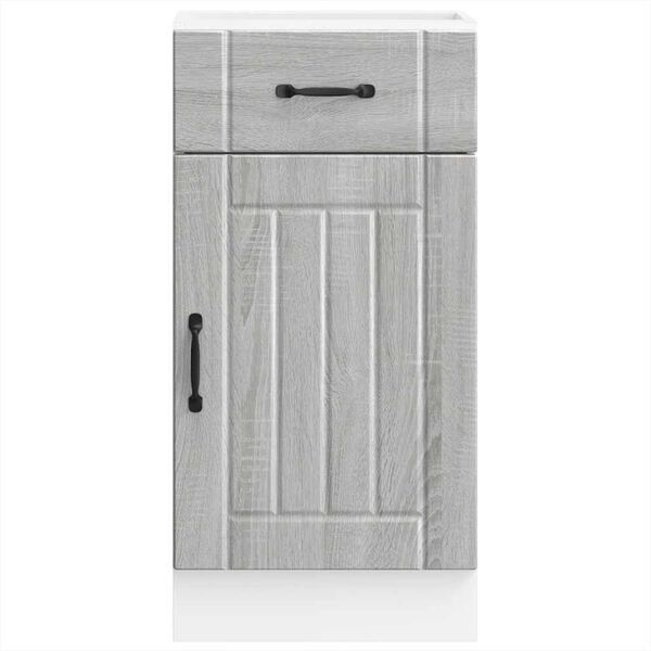 vidaXL Szafka kuchenna dolna &bdquo;Lucca&rdquo; Szara Sonoma Drewno klejone