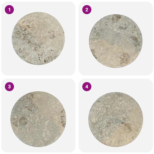 vidaXL Blat do stołu, szary, &Oslash;50 x 2,5 cm, marmur