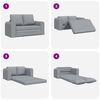 vidaXL Sofa Bed 60cm Jasnoszary tkanina