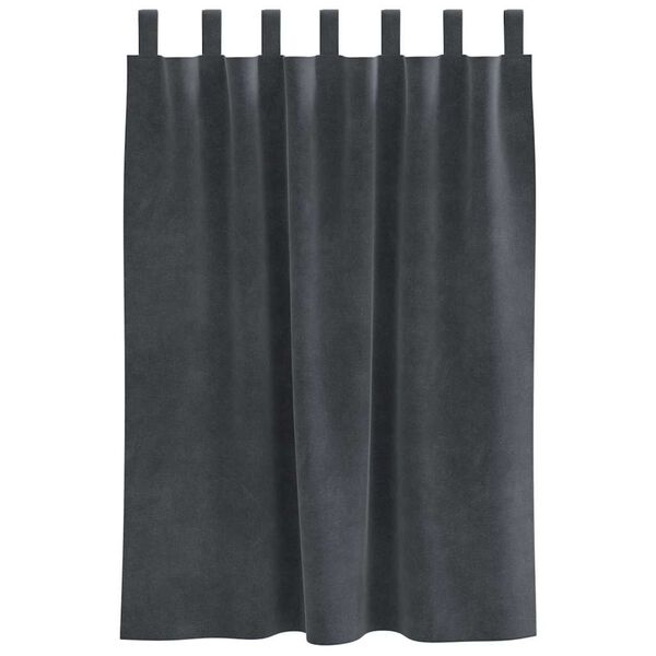 vidaXL Zasłony zaciemniające 2 pcs Jasnoszary 140 x 140 cm Aksamit