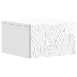 vidaXL Wisząca Szafka Nocna Biały wysoki połysk 49 x 34,5 x 20 cm