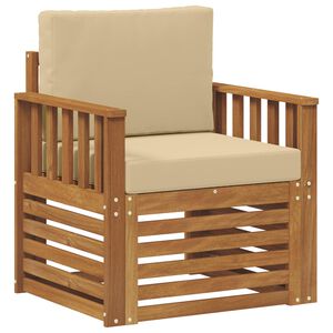 vidaXL Sofa na zewnątrz Lite drewno akacjowe i poliester naturalny