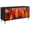 vidaXL Szafka pod telewizor HEESCH 102 x 33 x 51 cm Czarny dąb