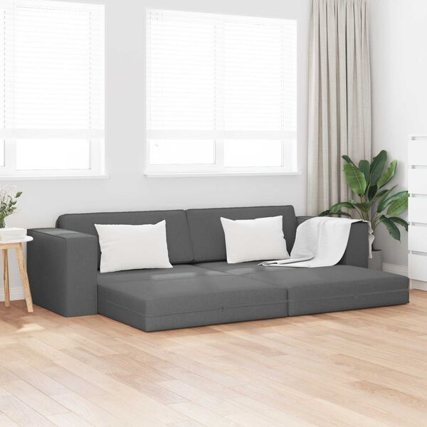 vidaXL Sofa Bed 200cm Ciemnoszary tkanina