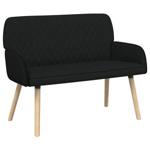 vidaXL Sofa dwuosobowa na nogach z litego drewna 2-osobowy Czarny