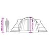 vidaXL Namiot rodzinny tipi, 8-os., szaro-pomarańczowy, wodoszczelny