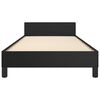 vidaXL Rama ł&oacute;żka z zagł&oacute;wkiem, czarna, 90x200 cm, sztuczna sk&oacute;ra