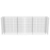 vidaXL Podwyższona donica gabionowa, galwanizowana stal, 270x50x100 cm