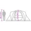 vidaXL Namiot rodzinny, 6-os., szaro-pomarańczowy, wodoszczelny