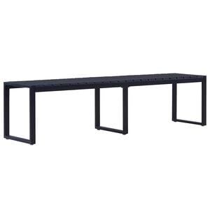 vidaXL Ławka ogrodowa, 180 cm, płyta PS, czarna