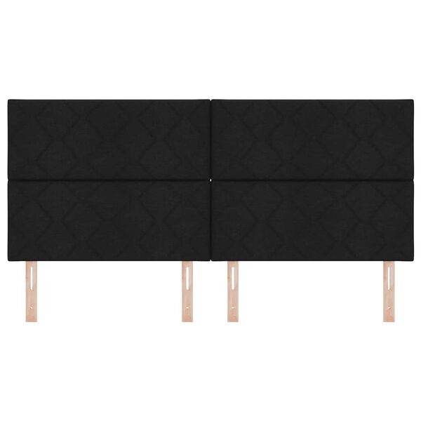 vidaXL Zagł&oacute;wek Czarny 200 cm tkanina