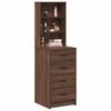 vidaXL Highboard Brązowy dąb 40 x 41 x 135 cm Materiał drewnopochodny