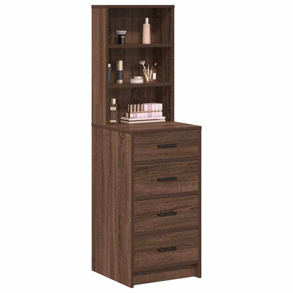 vidaXL Highboard Brązowy dąb 40 x 41 x 135 cm Materiał drewnopochodny