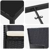 vidaXL Zestaw do jadalni w ogrodzie z poduszką 5 pcs Czarny polirattan
