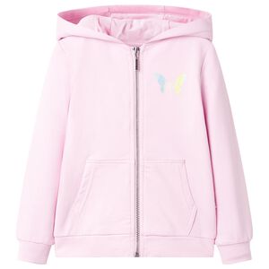 Bluza dziecięca z kapturem, jasnor&oacute;żowa, 116