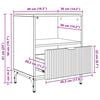 vidaXL Szafka Nocna Czarny 49 x 36 x 61 cm Materiał drewnopochodny