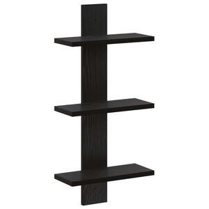 vidaXL P&oacute;łka ścienna Czarny dąb 30 x 13,5 x 64,5 cm