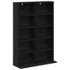 vidaXL Kabinet na płyty CD 2 szt. Czarny dąb 33 x 23,5 x 97,5 cm