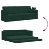 vidaXL Sofa podłogowa z funkcją spania 200cm Ciemna zieleń Aksamit