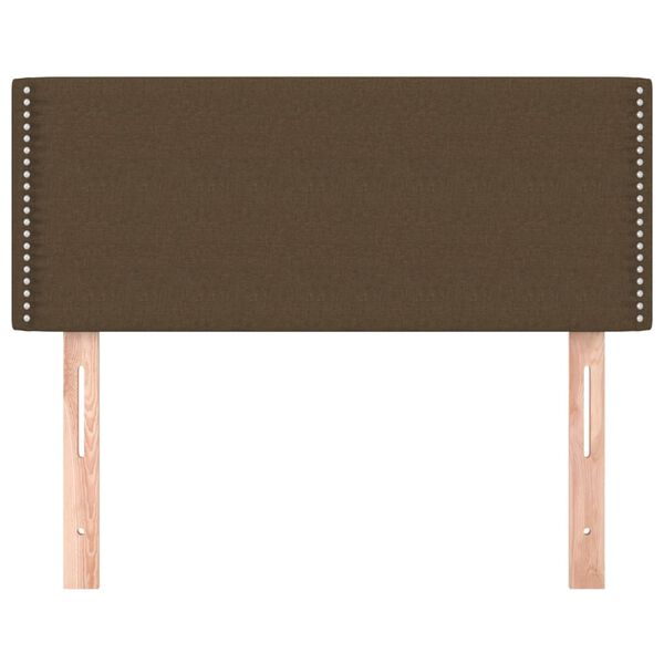 vidaXL Zagł&oacute;wek do ł&oacute;żka, ciemnobrązowy, 80x5x78/88 cm, tkanina