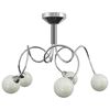 vidaXL Lampa sufitowa, okrągłe szklane klosze, 5 żar&oacute;wek LED, G9