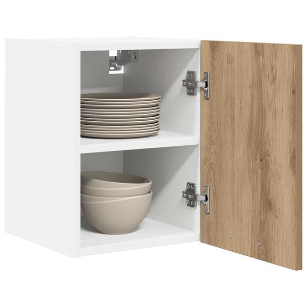 vidaXL Szafka wisząca 2 pcs Dąb rzemieślniczy i biały 30 x 31 x 40 cm