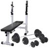 vidaXL Ławka do ćwiczeń ze stojakiem, sztangami i hantlami, 120 kg