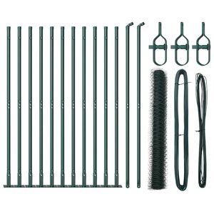 vidaXL Słupek ogrodzeniowy. Zielony 25 x 1 m (siatka 36 mm) Stal