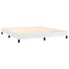 vidaXL Ł&oacute;żko kontynentalne z materacem, białe, ekosk&oacute;ra 160x200 cm