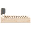 vidaXL Ramka ł&oacute;żka z tapicerowanym wezgłowiem Jasnoszary 180 x 200 cm