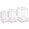 vidaXL Latarnia 3 pcs Naturalny Drewno mahoniowe