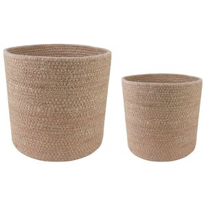 vidaXL Zestaw doniczek 2 szt. naturalny &Oslash; 28 x 28 cm 100% Juta Tossa