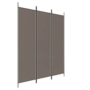 vidaXL Parawan 3-panelowy, antracytowy, 150x200 cm, tkanina