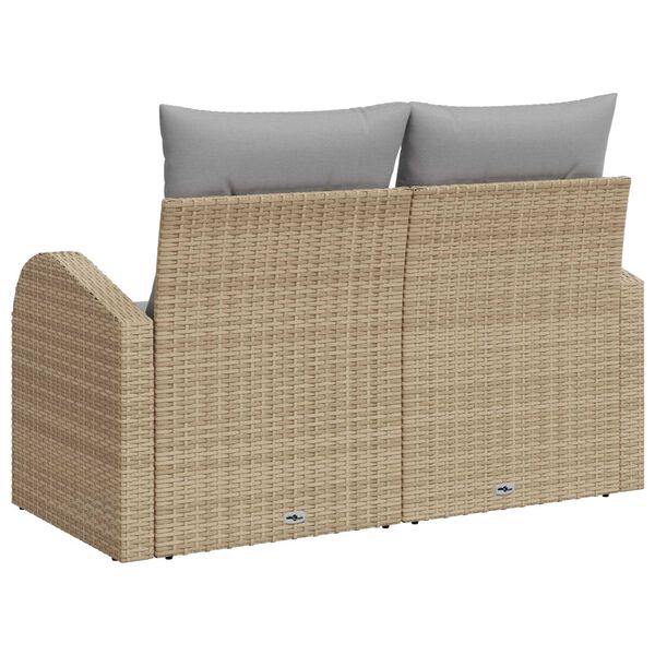 vidaXL Sofa Ogrodowa Beżowy 124 x 62 x 69 cm polirattan