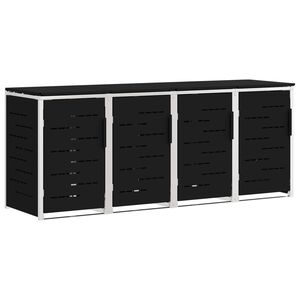 vidaXL Przechowywanie kosza na odpady for 4 Bins 240L Stal nierdzewna