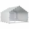 vidaXL Kurnik z dachem srebrny 200 x 200 x 150 cm Stal ocynkowana