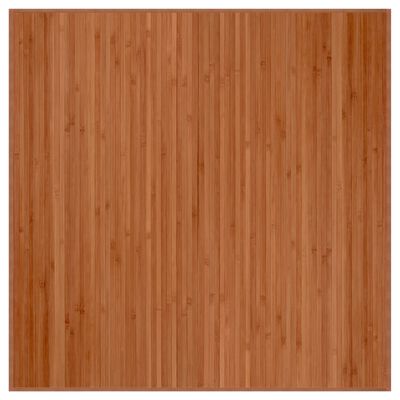vidaXL Dywan kwadratowy, brązowy, 100x100 cm, bambusowy