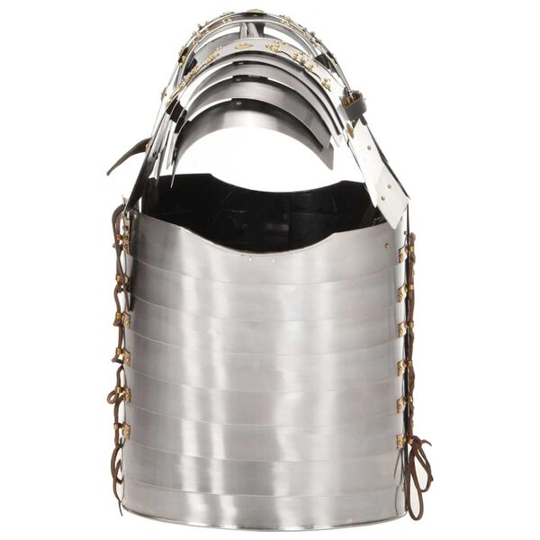 vidaXL Replika pancerza rzymskiego wojownika, LARP, srebrna stal