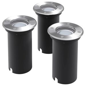 vidaXL Lampy najazdowe LED 3 szt. okrągłe