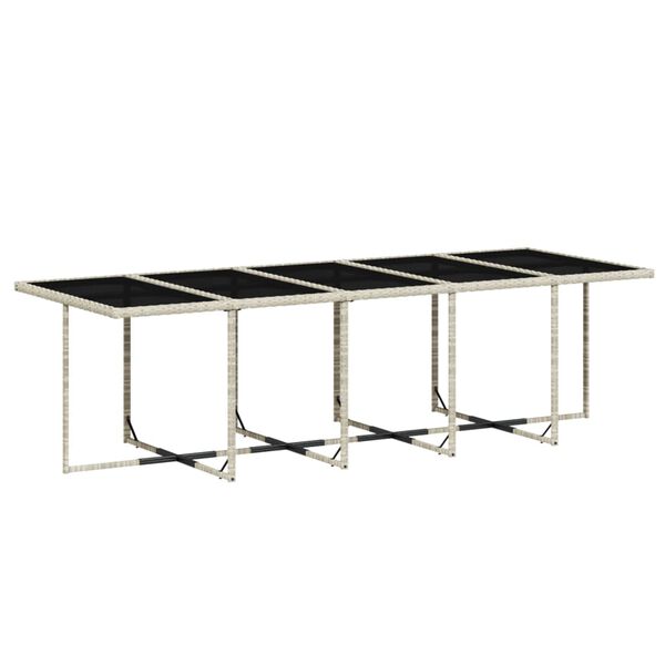 vidaXL 15-cz. zestaw mebli ogrodowych z poduszkami, jasnoszary