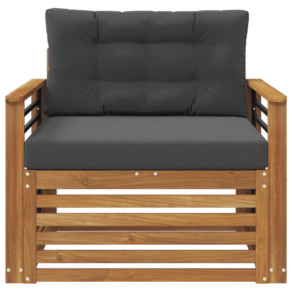 vidaXL Zestaw sof na zewnątrz Lite drewno akacjowe i poliester