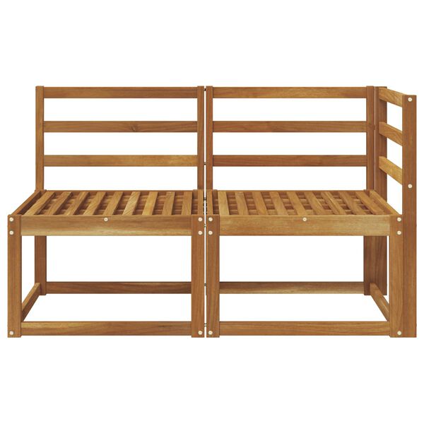 vidaXL Modułowa sofa na zewnątrz 2 Sztuka Naturalny Lite Drewno Akacji