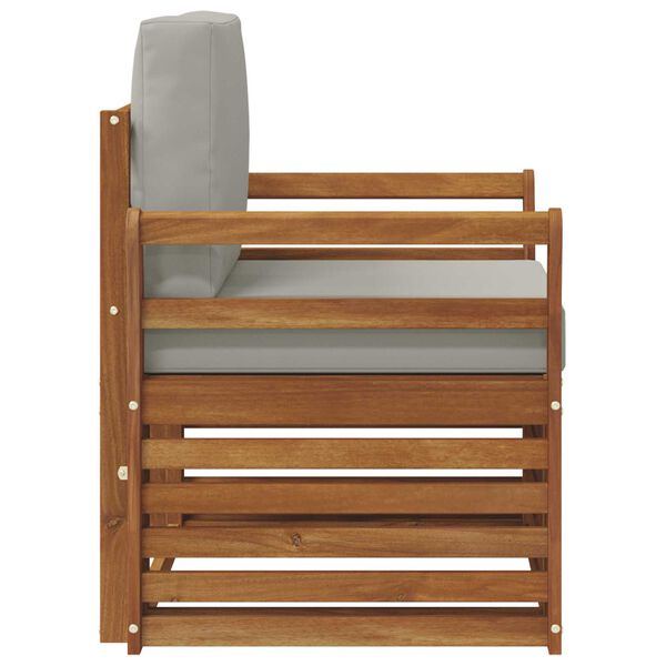 vidaXL Zestaw sof na zewnątrz z poduszką Naturalny 75,5 x 63 x 73 cm