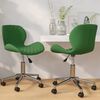 vidaXL Obrotowe krzesła stołowe, 2 szt., ciemnozielone, aksamitne