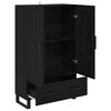 vidaXL Highboard Czarny Dąb 69,5 x 30 x 115 cm Materiał drewnopochodny