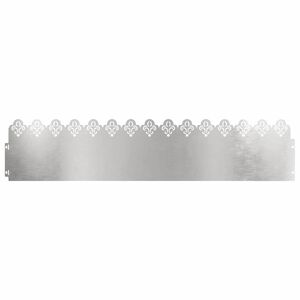 vidaXL Obrzeża trawnikowe 10 pcs Srebrny 103 x 0,05 x 22 cm