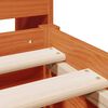 vidaXL Ł&oacute;żko z regałem, bez materaca, woskowy brąz, 200x200cm, sosnowe