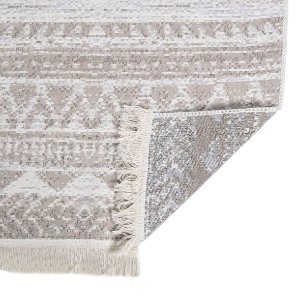 vidaXL Dywan, beżowy, 100x300 cm, bawełniany