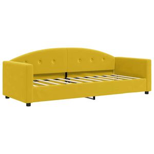 vidaXL Sofa z funkcją spania, ż&oacute;łta, 80x200 cm, obita aksamitem